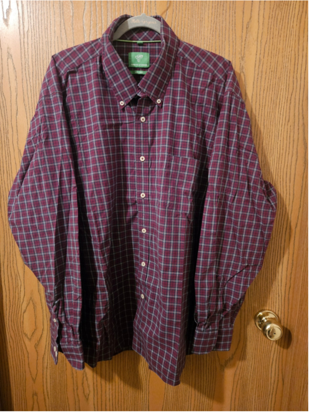 Men's Forsyth of Canada Plaid Button Down Shirt XXL